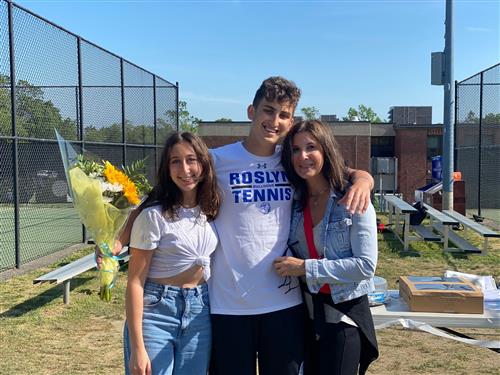 Senior Tennis Player and Family